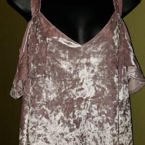 Velvety Cold Shoulder top
